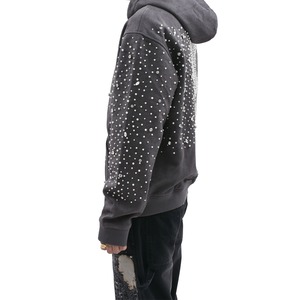 【Birth Of Royal Child】Cashew Blossom Pearl Zipper Hoodie