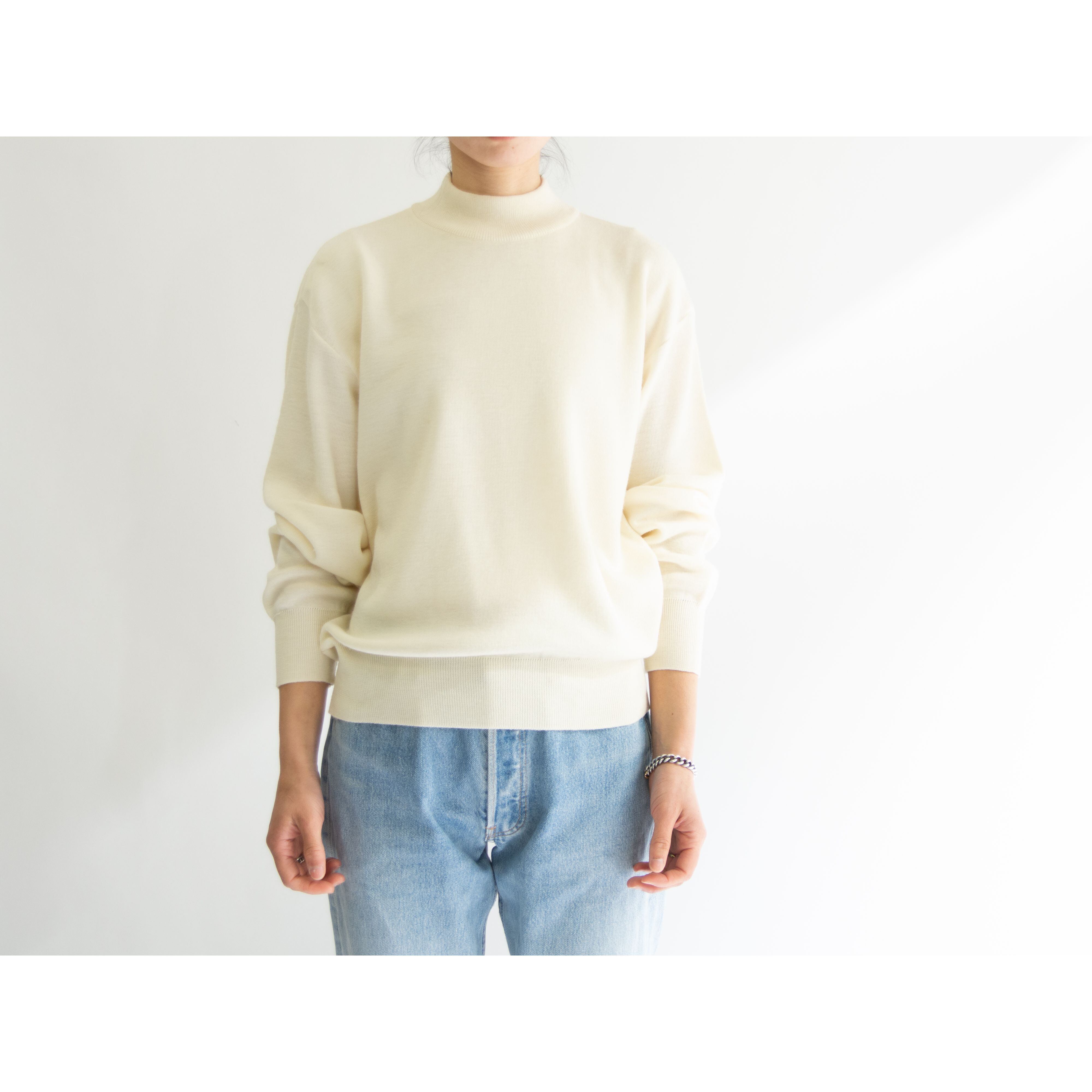 【Unknown Brand】Wool Mock Neck Sweater(ウールモックネックセーター ニットプルオーバー)