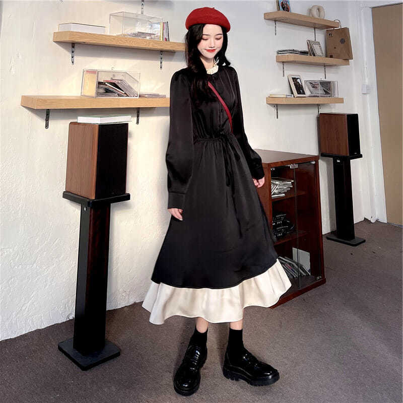 ワンピース シャツワンピース ワンピドレス 膝下 ロング ロング丈