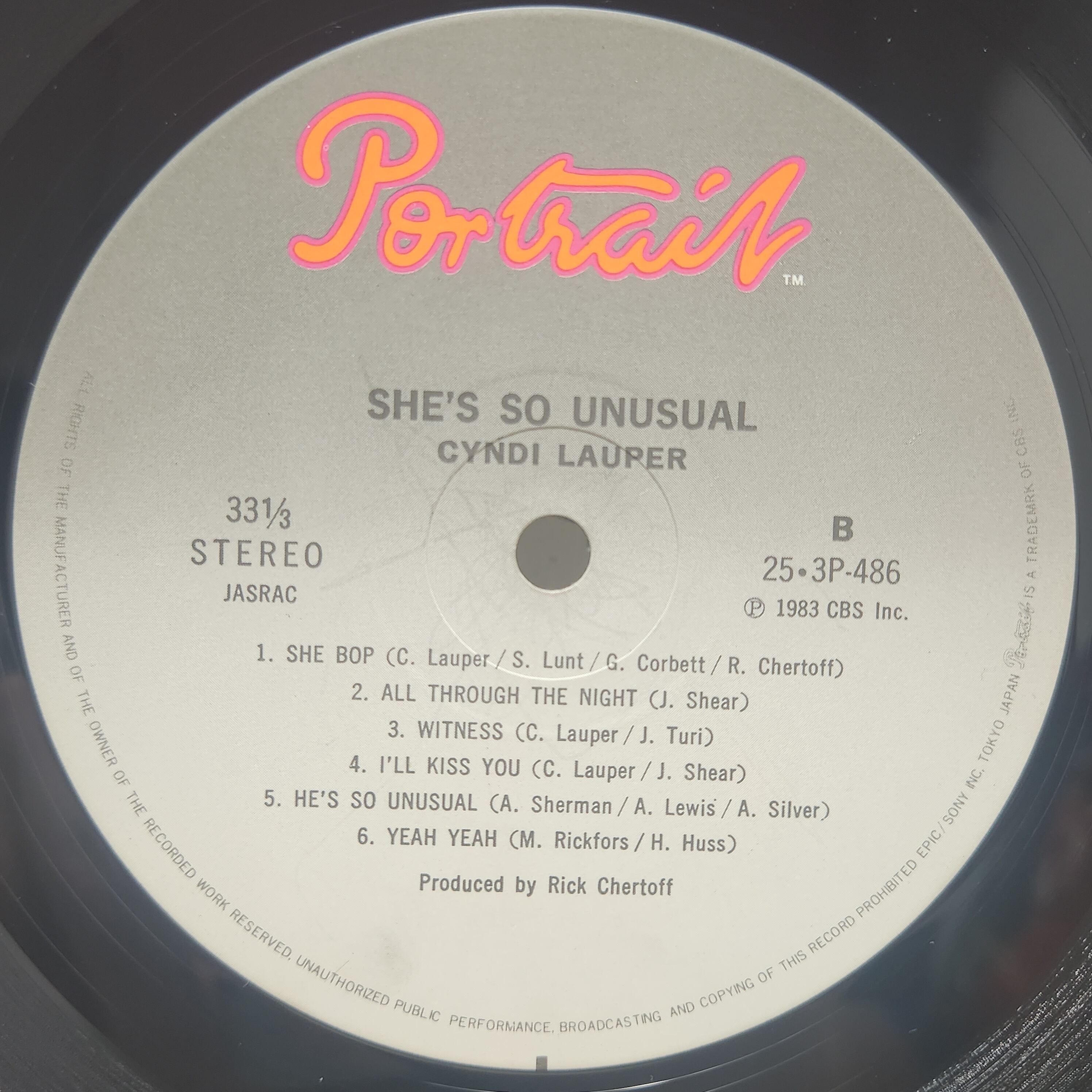 Cyndi Lauper / She's So Unusual [25 3P-486] - 画像4