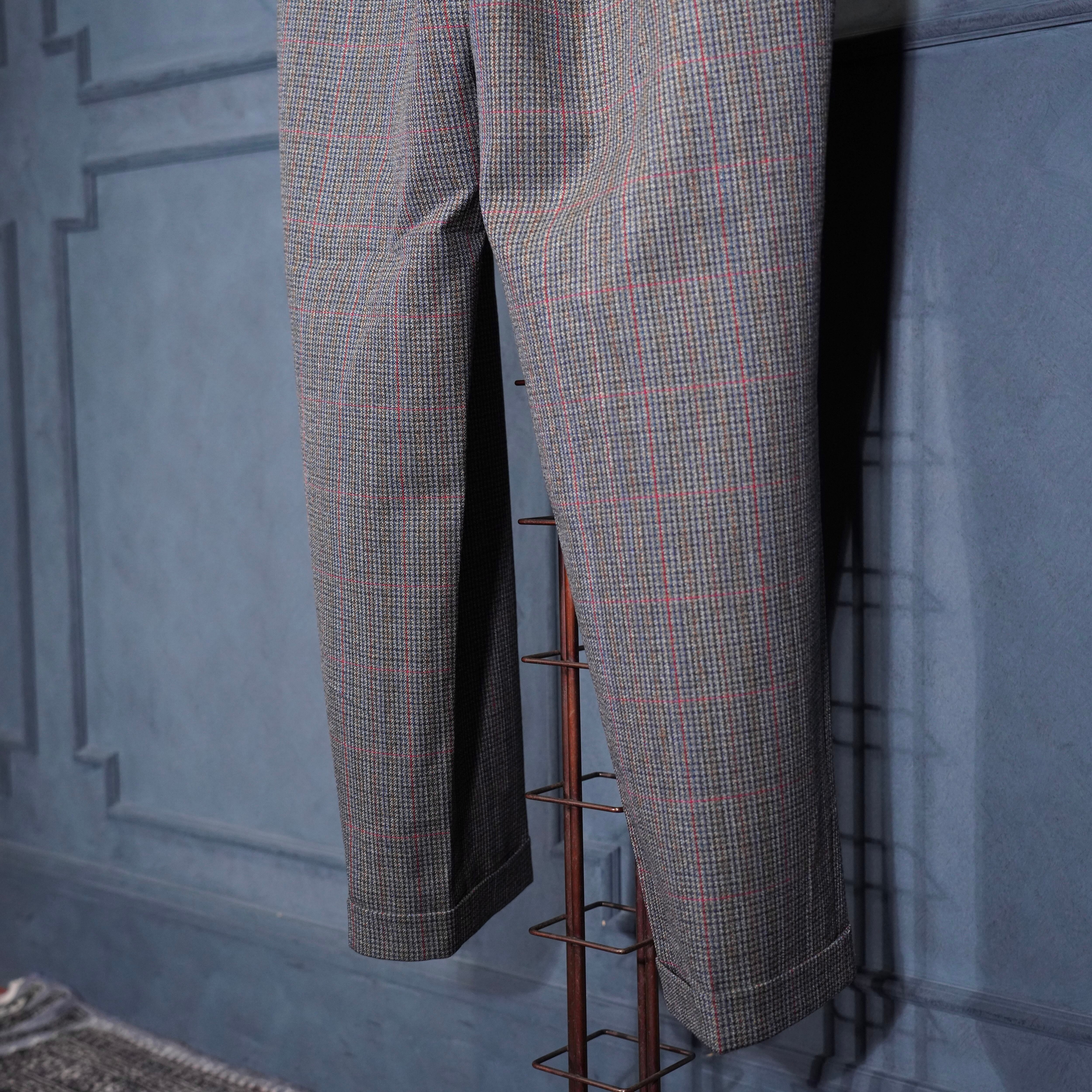 EU VINTAGE CARL GROSS CHECK PATTERNED WOOL SET UP SUIT/ヨーロッパ