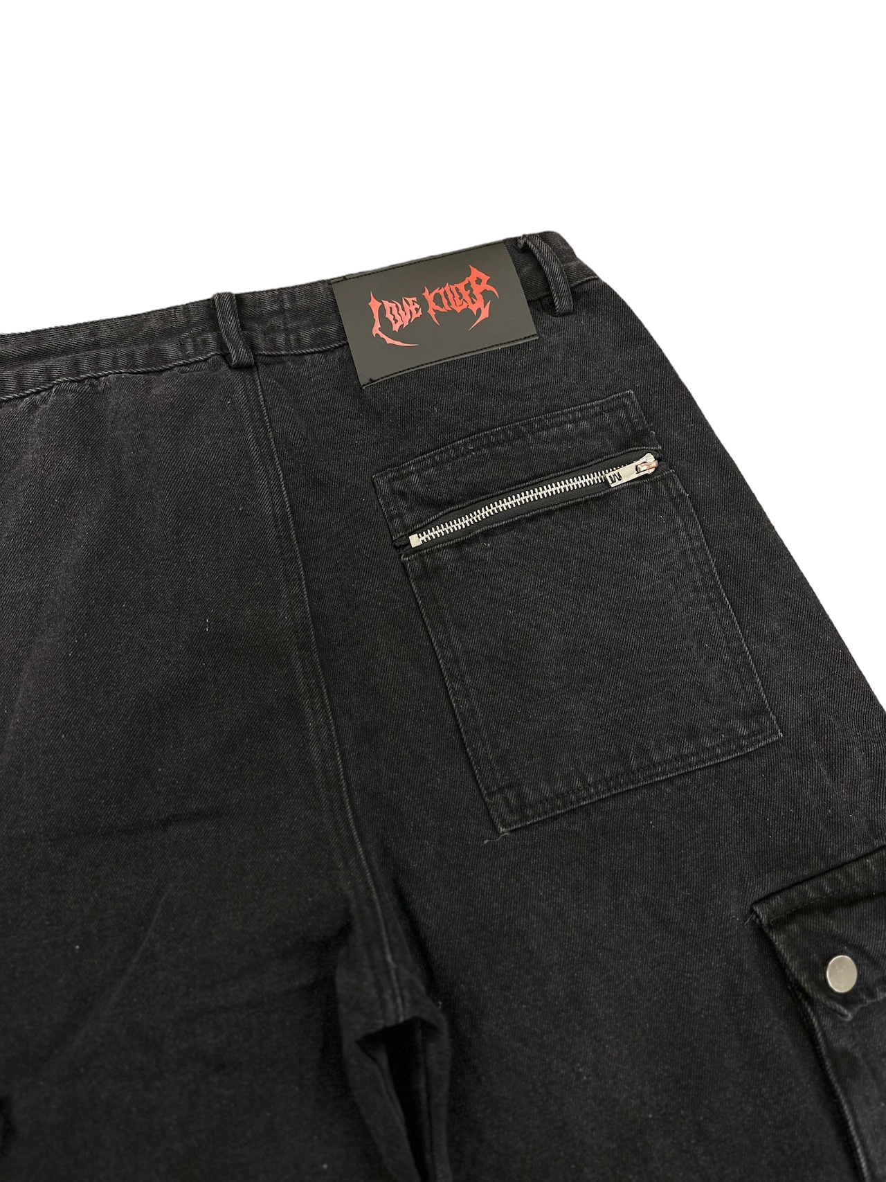 【LOVE KILLER 】【CUSTOM】vintage studs zip wide denim