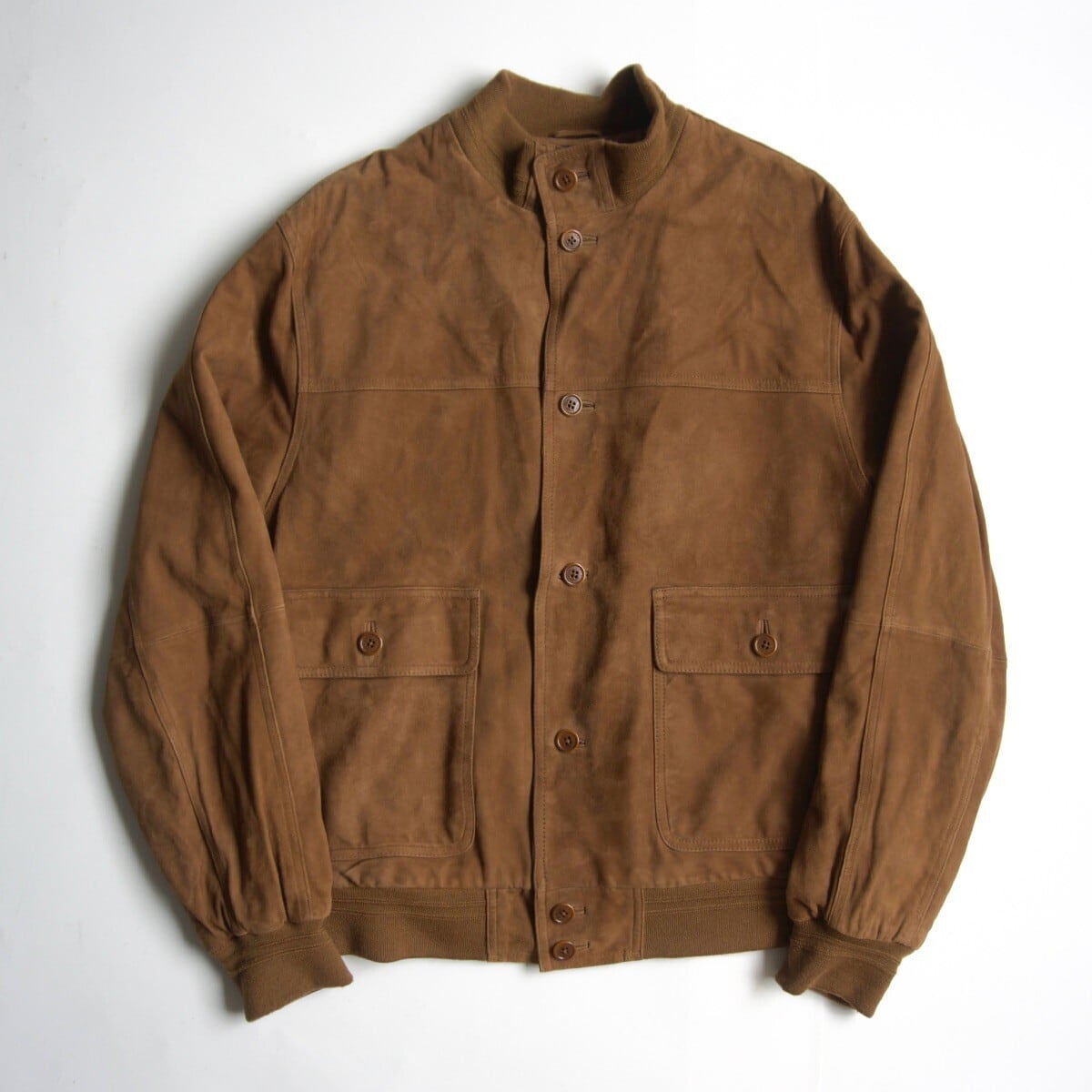 90s ドイツ製 ユーロ スウェード ジップアップ ブルゾン ヴァルスター 0128 / 1990's suede leather valstar type ブラウン スエード