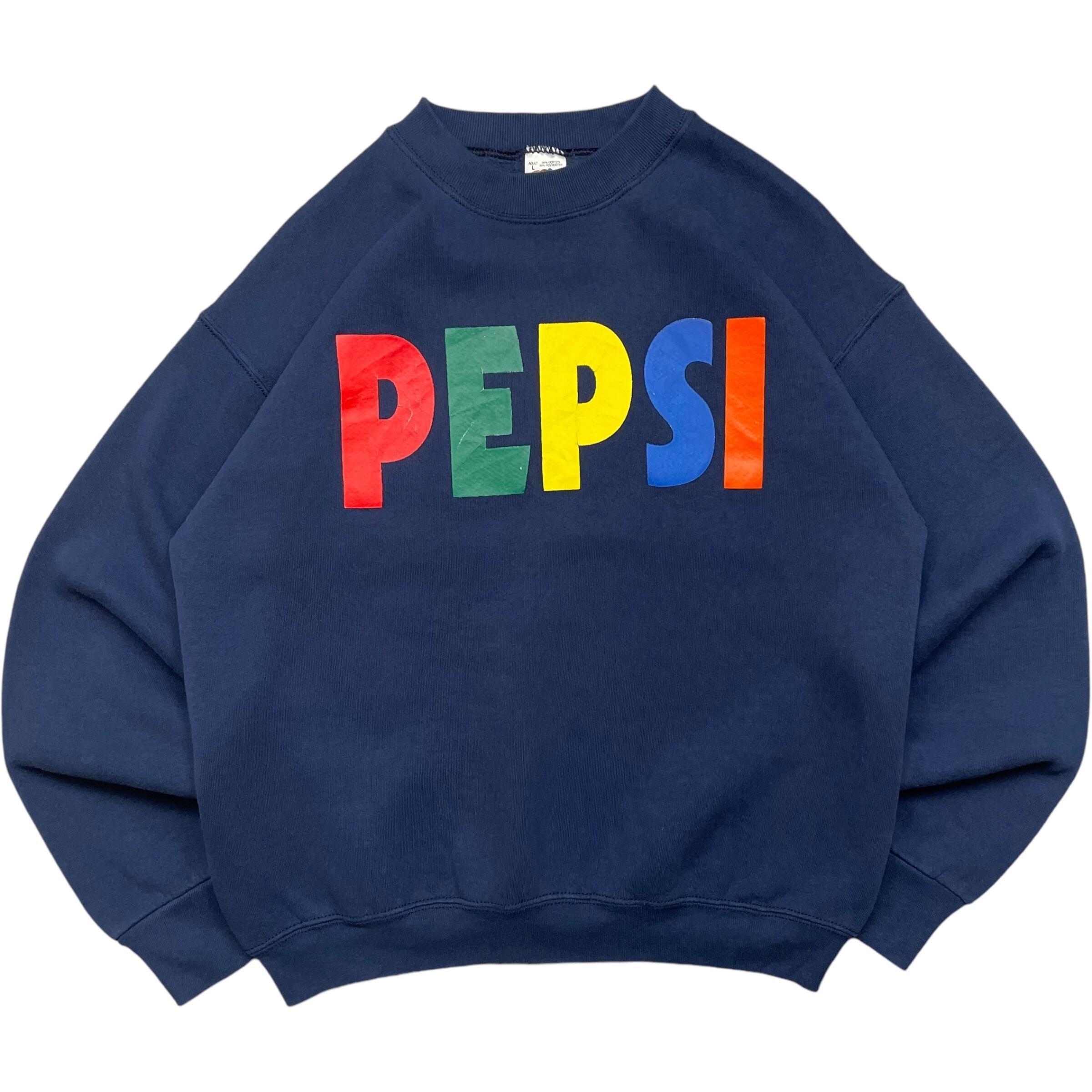《L》FRUIT OF THE ROOM フルーツオブザルーム PEPSI ペプシ スウェット 90年代 vintage ネイビー no.4706