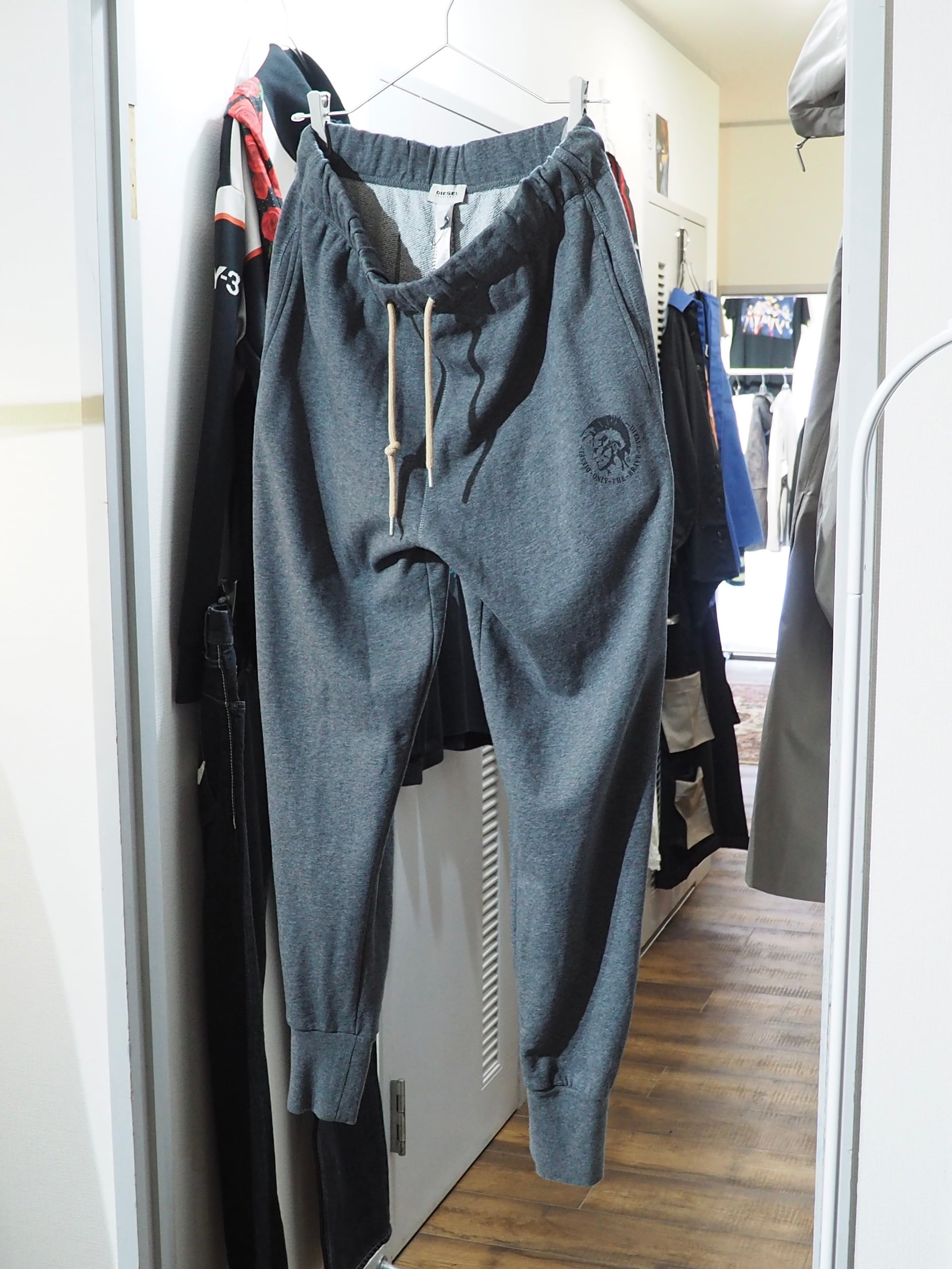 ” DIESEL - Brave Man ” Logo printed Wide sweat pants