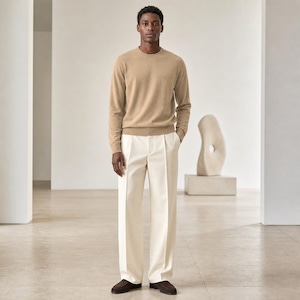 ★定価126,500円・新品未使用★ジョンスメドレー PAXEN パクセン 至高のシルク×カシミヤ 長袖ニット キャメル　サイズS, M