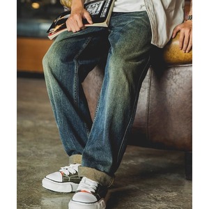 リラックスストレートロールアップジーンズ 10128