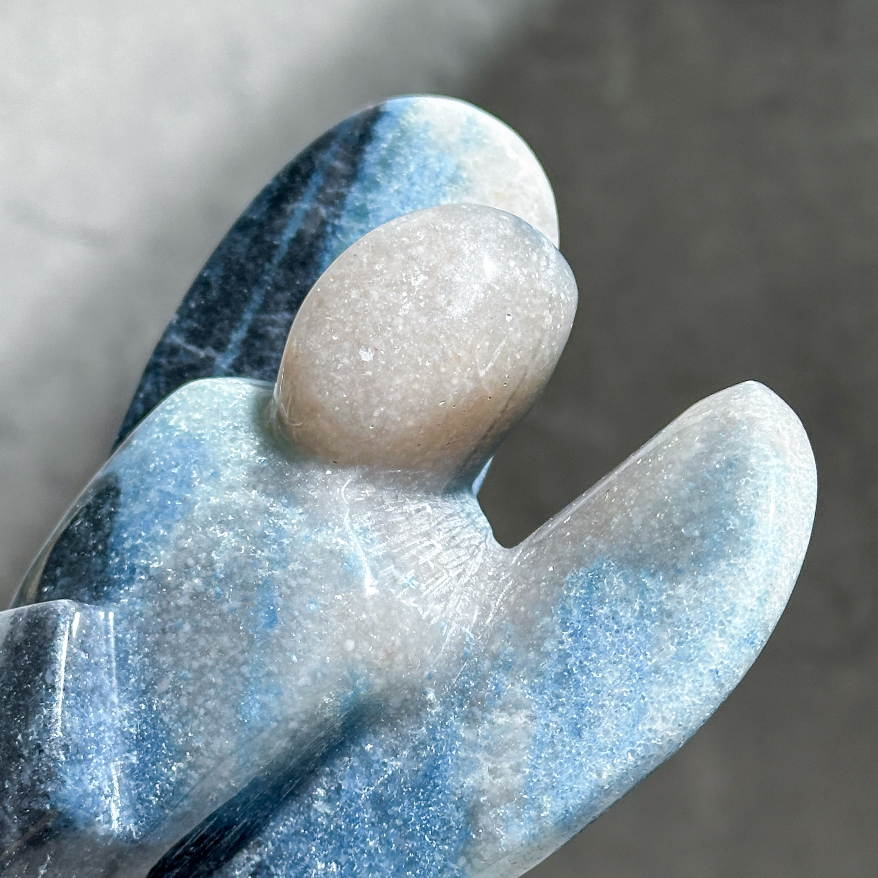 天然石トロレアイト　布袋様パーツ　No.1707 トロレアイトインクォーツ（トロール石） エンジェル61