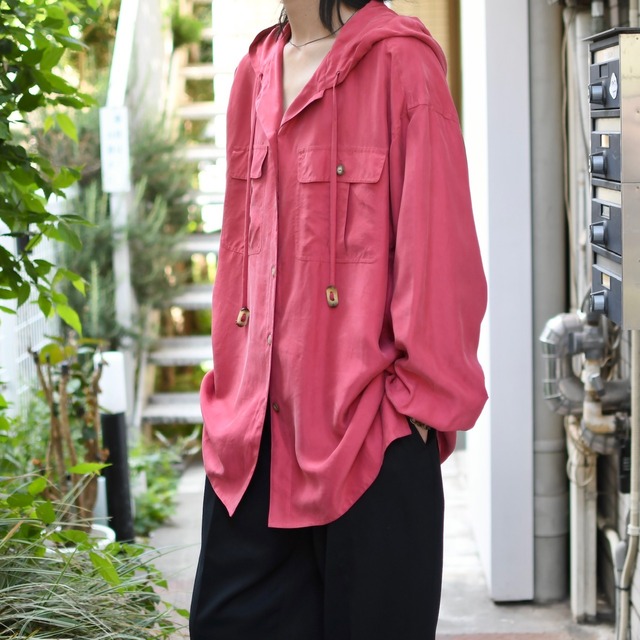 Liz sports silk shirt hoodie