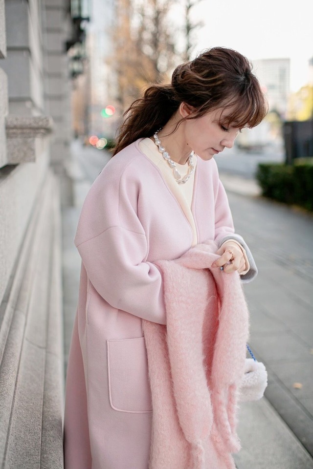 (original) neo coat 　（ライトピンク×ライトグレー）