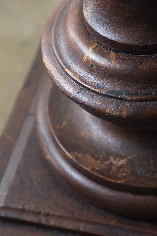 オーク木柱、コラム、花台-antique wood column | アンティーク