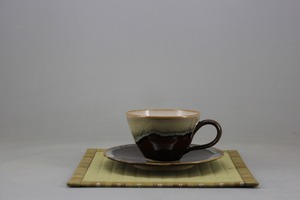 飴釉コーヒーカップ＆皿