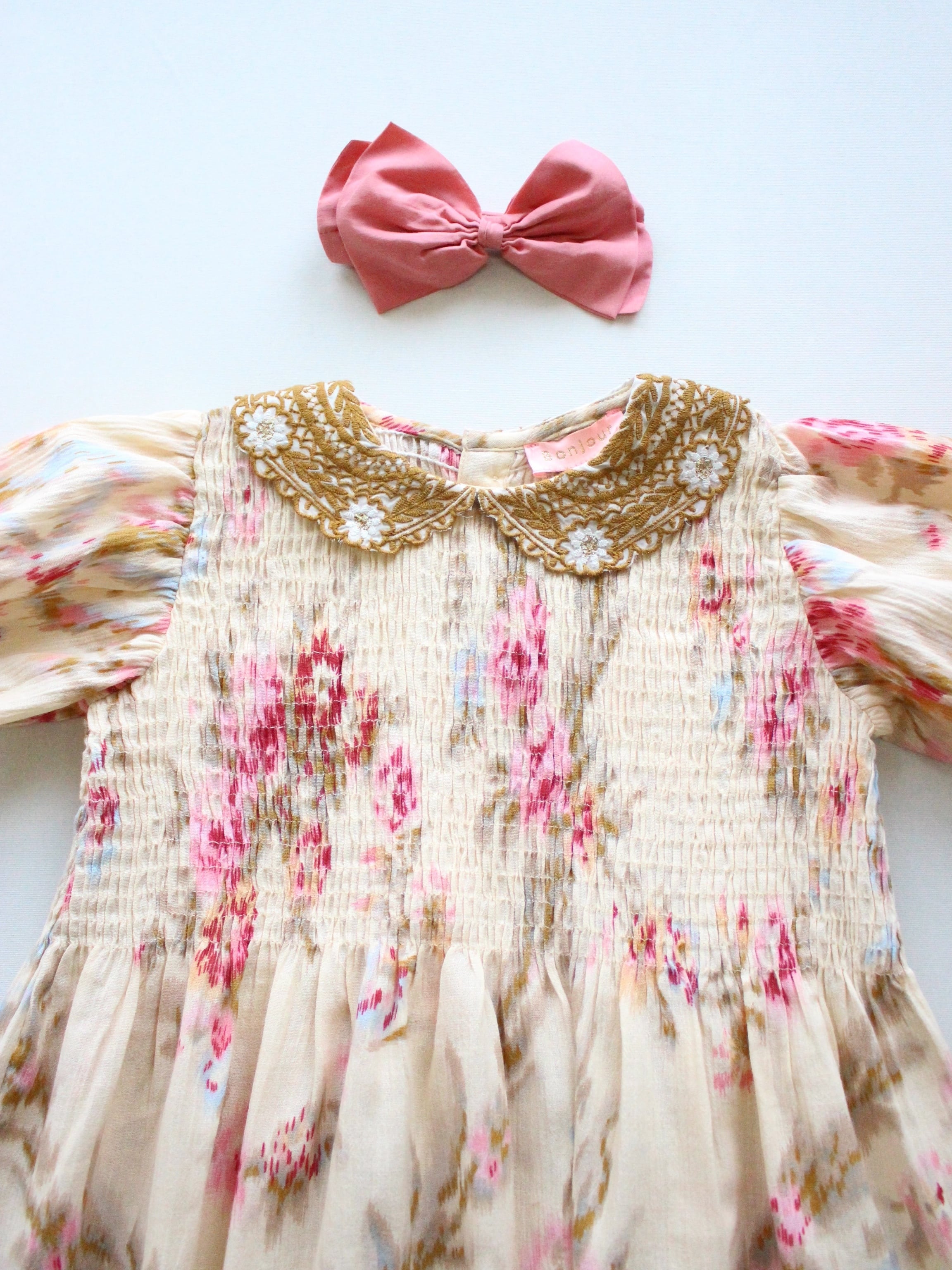BONJOUR DIARY Tunique with Hairclips Antoinette Print crepe BONJOUR DIARY Tunique with Hairclips Antoinette Print crepe