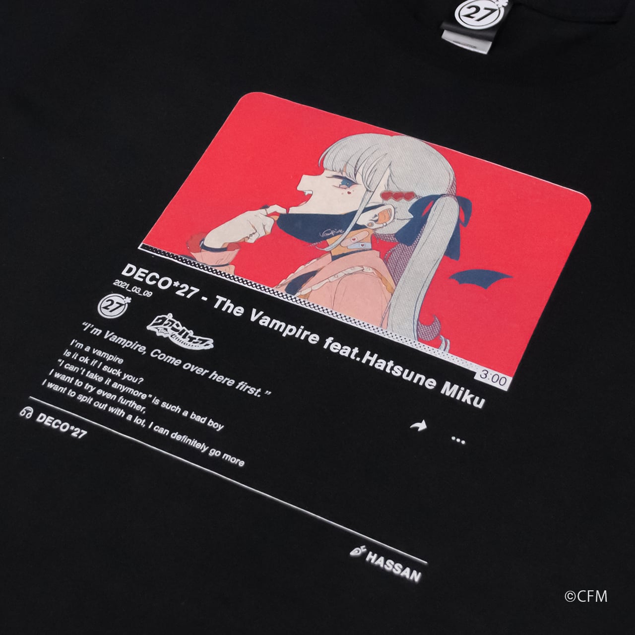 ヴァンパイア】サムネイルロングTシャツ / ブラック | OTOIRO ヴァンパイア】サムネイルロングTシャツ / ブラック | OTOIRO