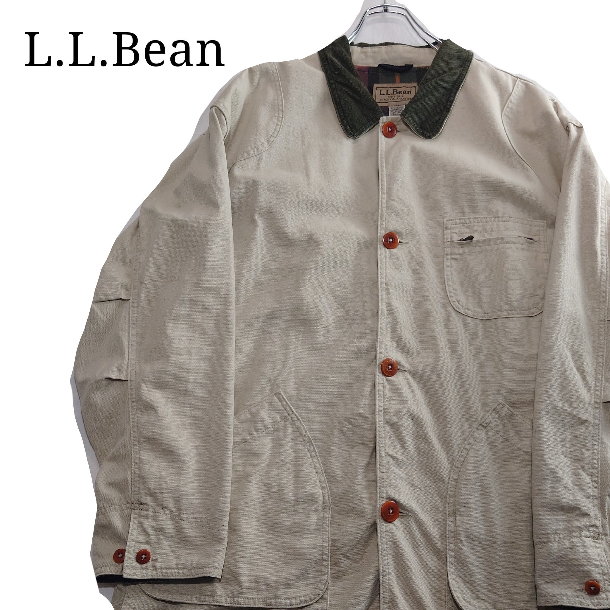 【大人気】L.L.Bean エルエルビーン ハンティングジャケット アイボリーL