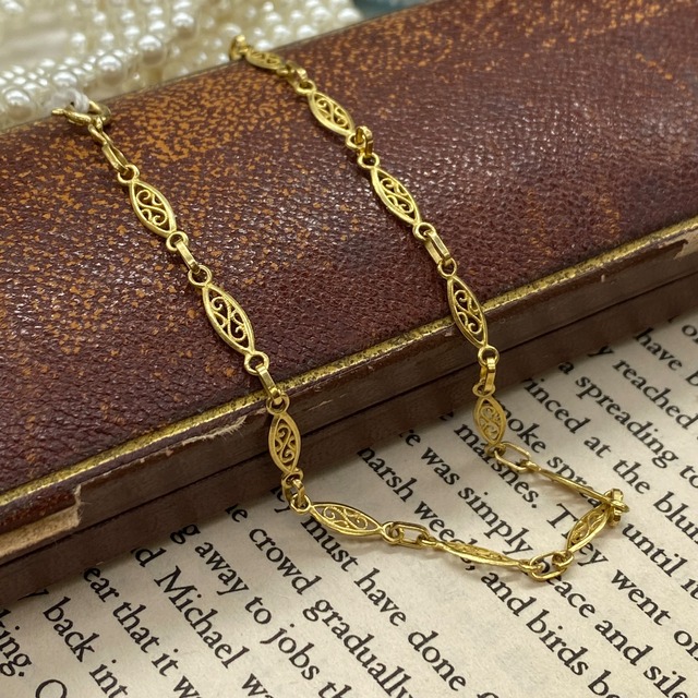 フランス フィリグリー ブレスレット 金線細工の美しいマーユの K18 ブレスレット 　DRN00061