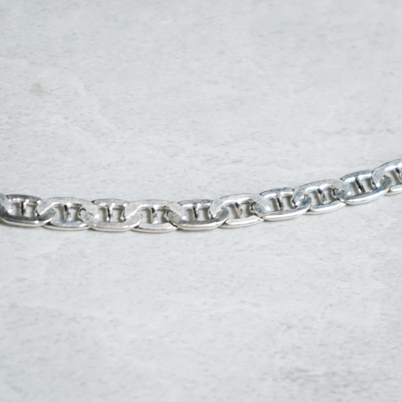Vintageイタリア製 マリーナチェーン ブレスレット Italian Vintage Silver Marina Chain Bracelet イタリア ヴィンテージ