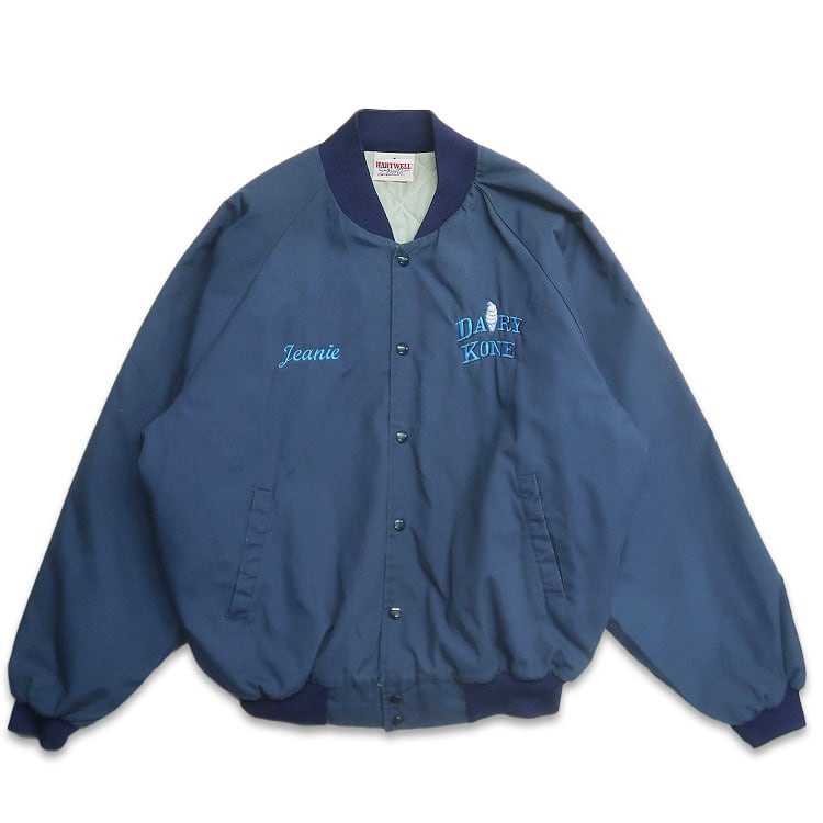 古着 90年代 USA製 HARTWELL コットンポリ ジャケット 刺繍