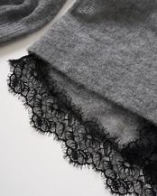 Lace Hem Sheer Cardigan knit