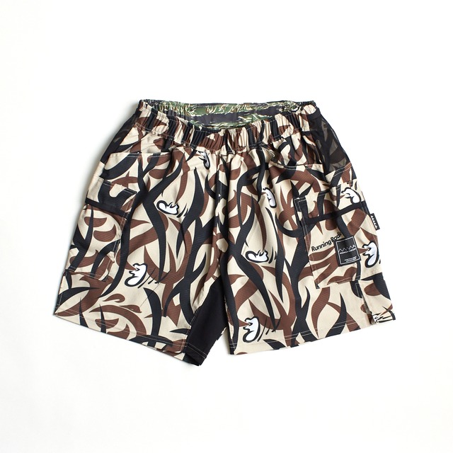 MMA（マウンテンマーシャルアーツ）Takumi Okada Camo 7-pockets Shorts  -Beige Camo　メンズレディースランニングショーツ