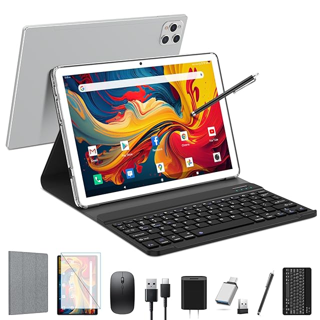 タブレットAndroid 2025新登場 2in1タブレット10インチ WiFi 16GB(8+8