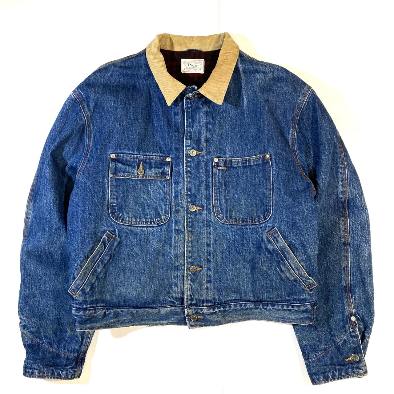 80年代 80s USA製 白タグ Ralph Lauren ラルフローレン ブランケット 