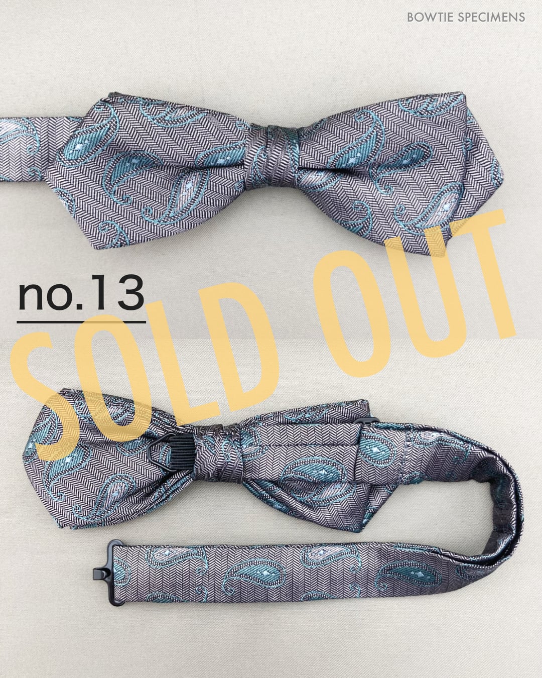 ペイズリー3 蝶ネクタイ ポインテッド 作り結び型 修理済み ストック品