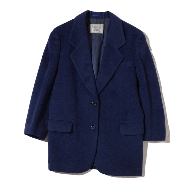 burberrys'   vintage  shaggy melton  jacket  navy