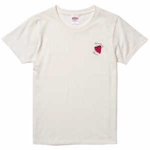 Strawberry Moon ワンポイントロゴTシャツ　バニラホワイト