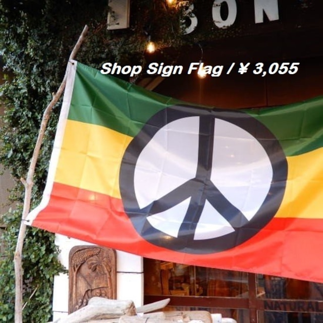 TOPANGA INTERIOR　Shop Sign Flag/Peace Symbol Flag