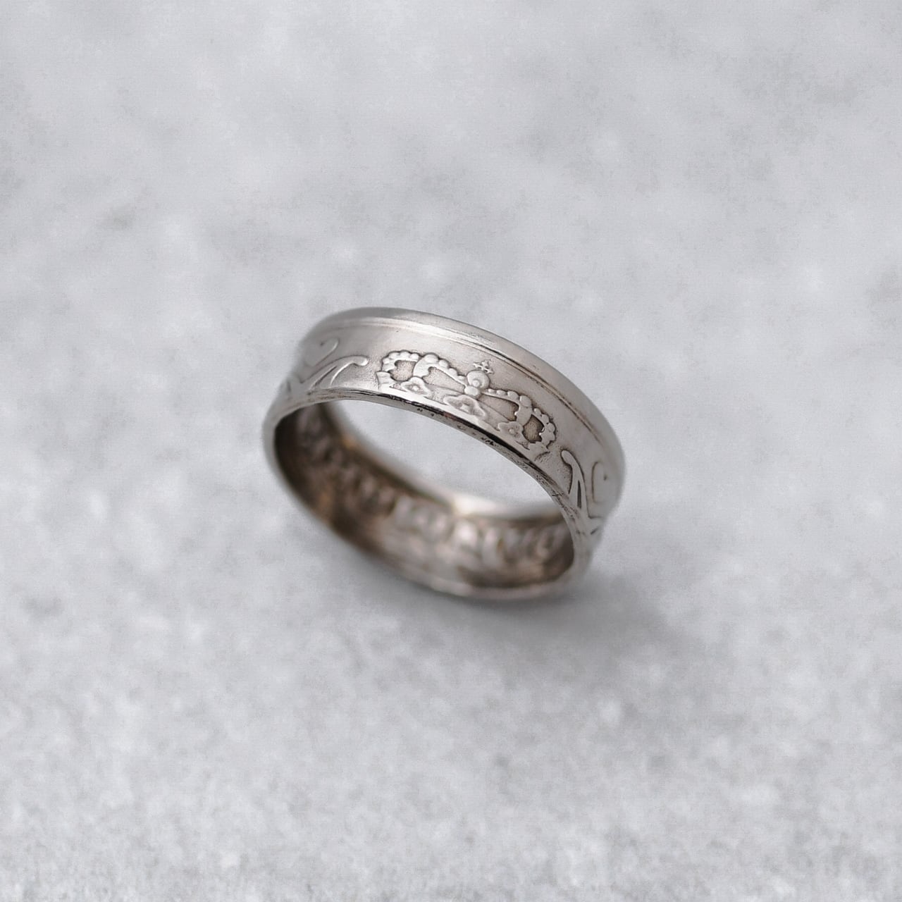 デンマーク 1クローネ コインリング｜DENMARK 1KRONE COINRING