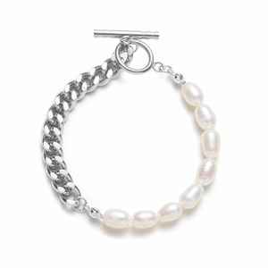 Natural freshwater Pearl 喜平bracelet silver