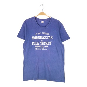 70s コールタッキー USA製 ヴィンテージTシャツ COLE TUCKEY ブルー サイズL 古着 @AAZ1021