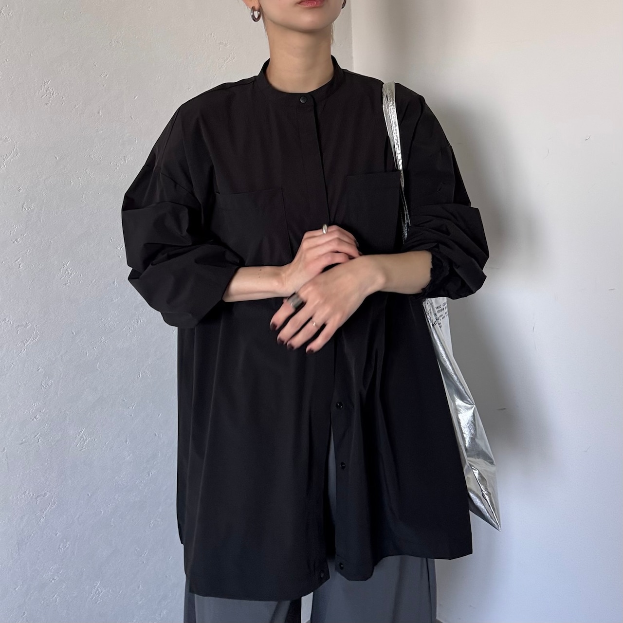 ノーカラー2way BIG SH/ブラック