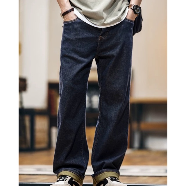 ルーズフィット ストレートレッグ デニムパンツ 00394