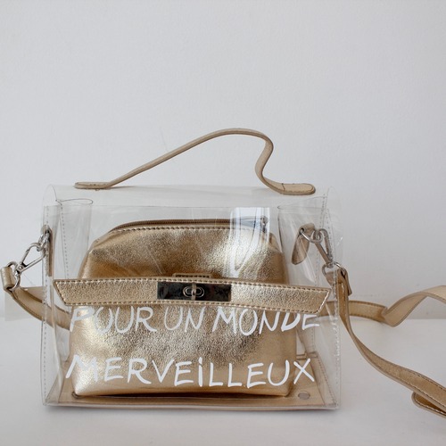 3WAYクリアショルダーバッグFRANCE：SMO-0718 ¥13,000＋tax