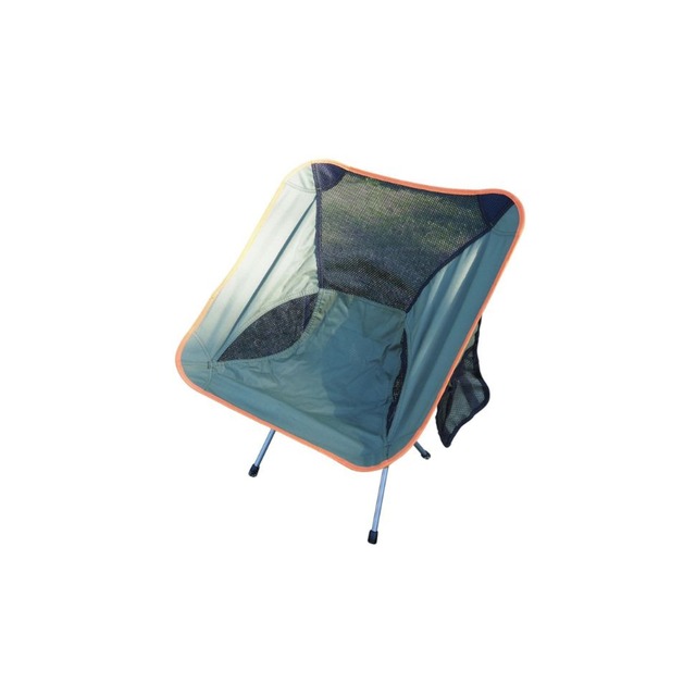 ノーブランド リュックに入る 超軽量 キャンプ椅子 アウトドアチェア 耐荷重：約100㎏ 収納ケース付き【グリーン】