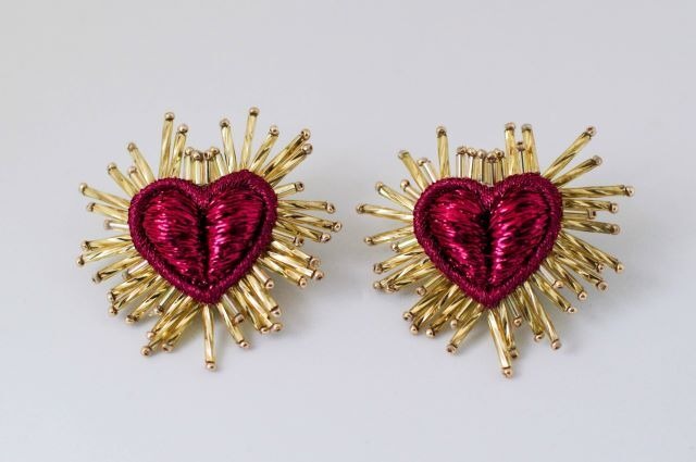 Olivia Dar ハートピアス（ODP004FU）