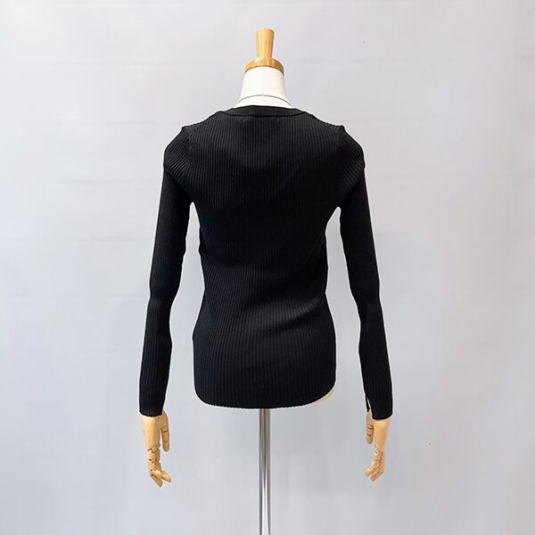 SALE] BLACK BY MOUSSY ブラックバイマウジー washable rib cardigan 