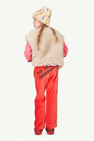 【22AW】the animals observatory ( TAO ) CAMELEON KIDS PANTS VELVET RED パンツ　