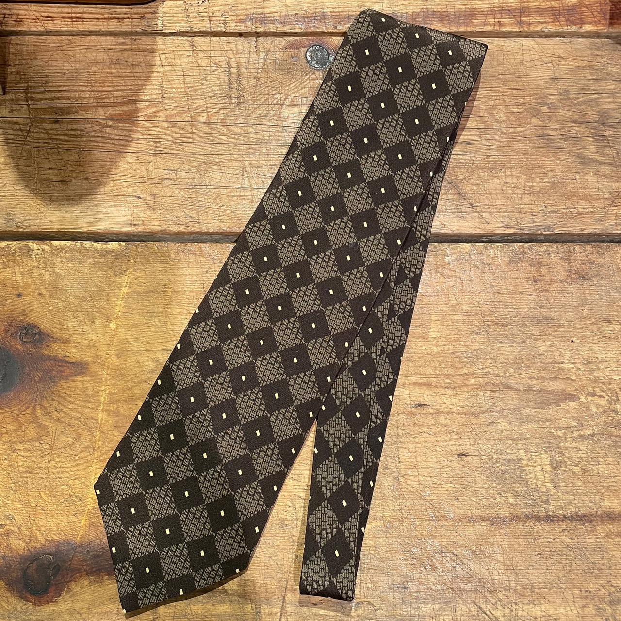 Giorgio Armani イタリア製 シルクネクタイ ブラウン ジョルジオ 