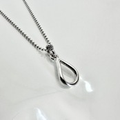 OPEN TEARDROP BALL CHAIN NECKLACE / オープンティアドロップボールチェーンネックレス