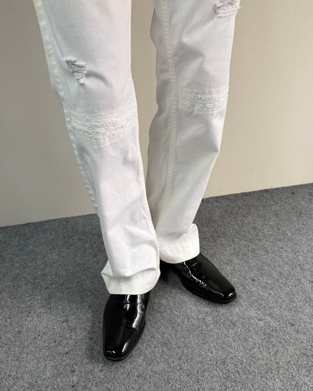 【DOLCE&GABBANA】Destroyed Straight Denim Pants