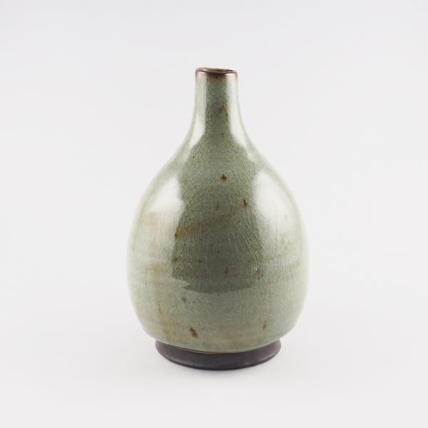 森脇靖 花器 滴 若苗釉