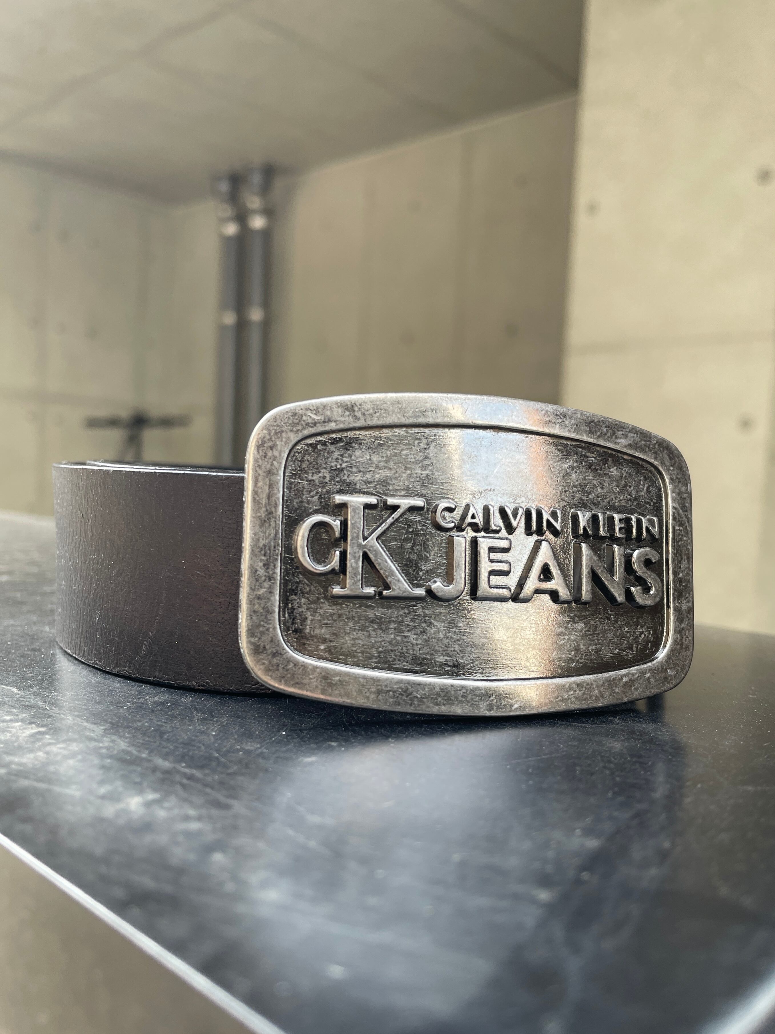 Old Calvin Klein Jeans Buckle Leather Belt | HENAMA ONLINE STORE