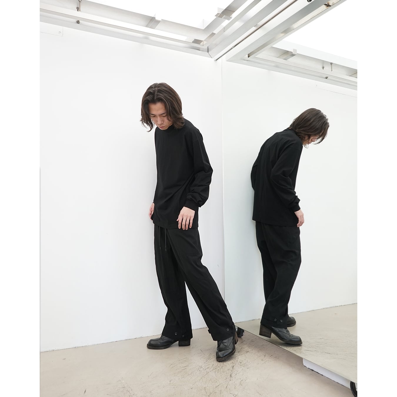 The Viridi-anne] (ザヴィリディアン) VI-3868-01 Cotton jersey L/S T