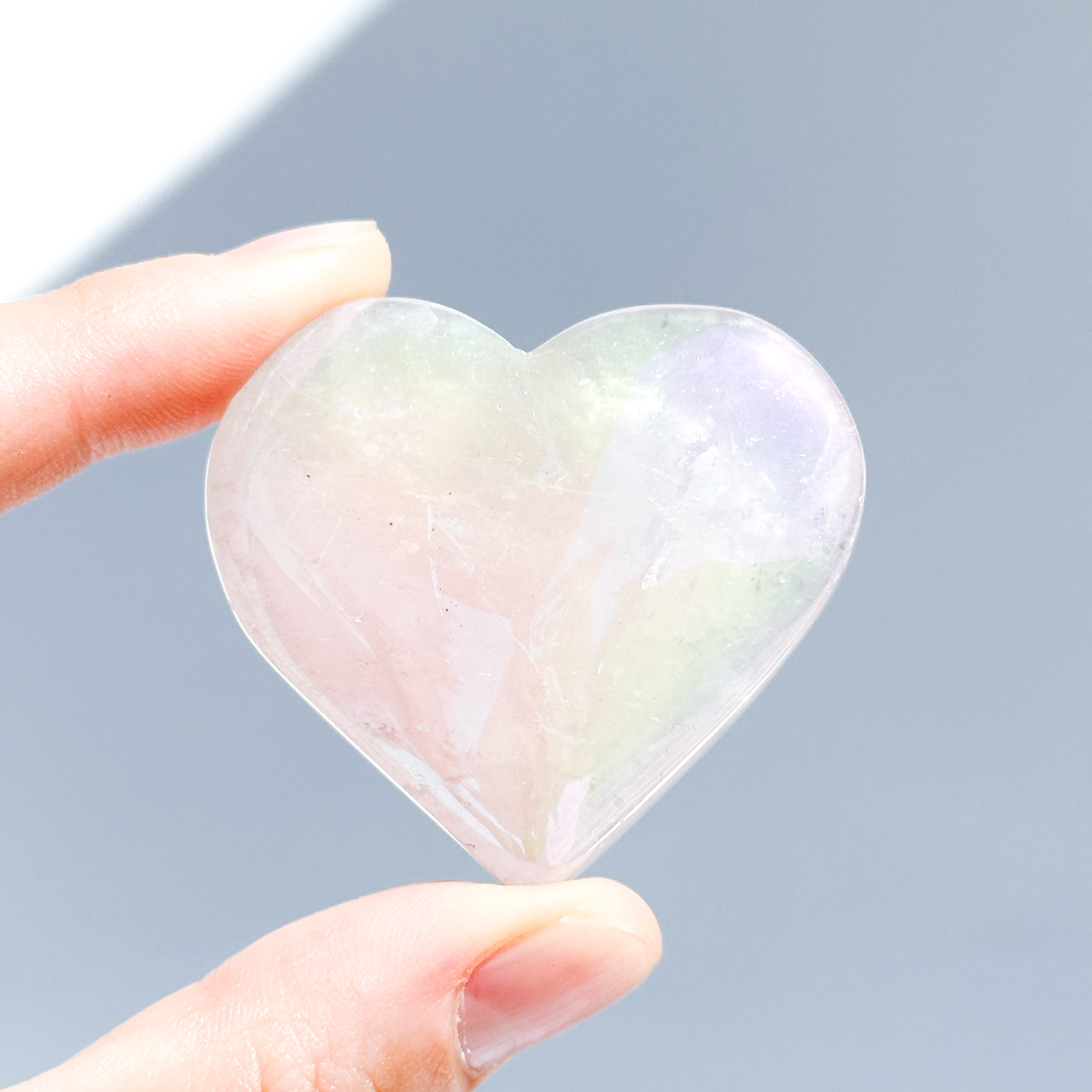 ♡エンジェルオーラローズクォーツ ハート82♡ Angel Aura Rose Quartz
