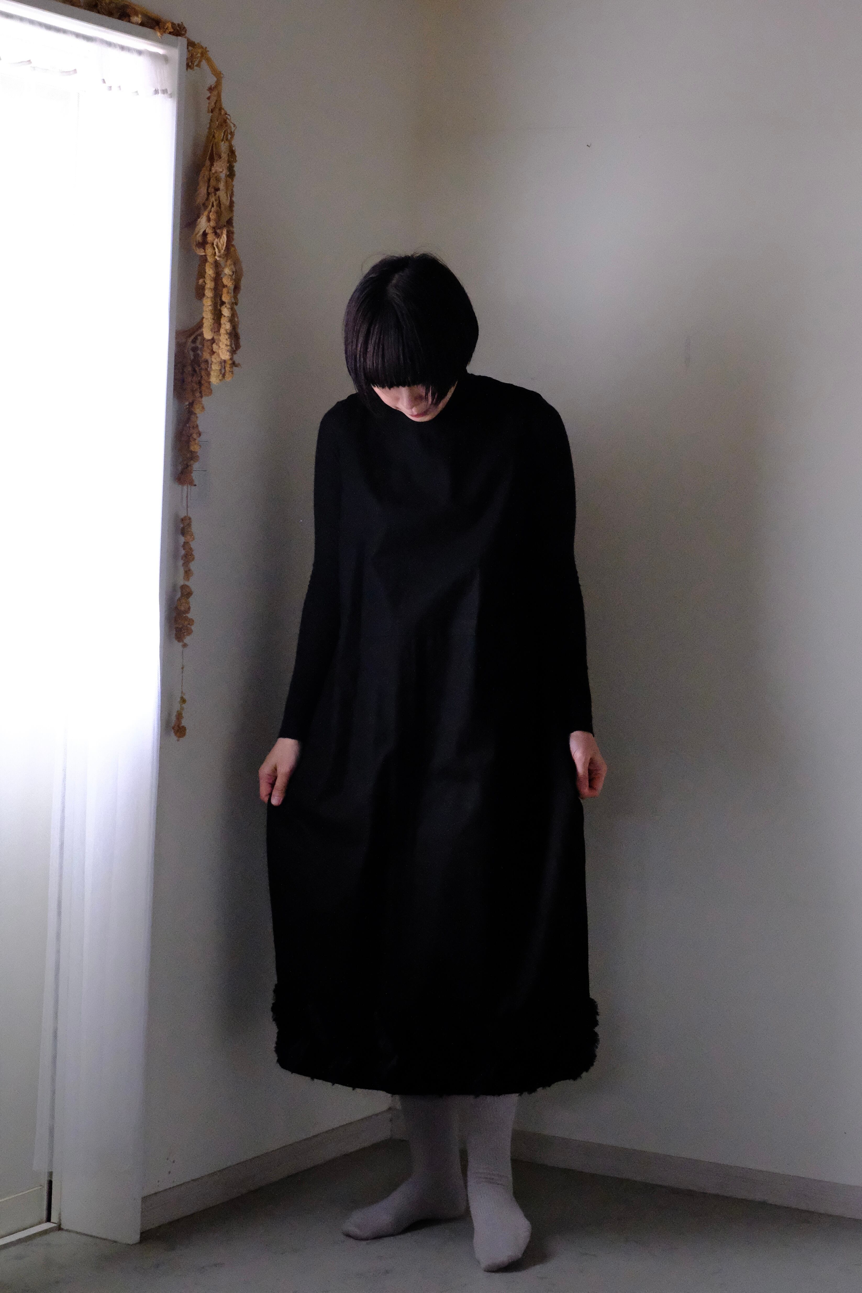 コクーンワンピース　cl-017(BK)