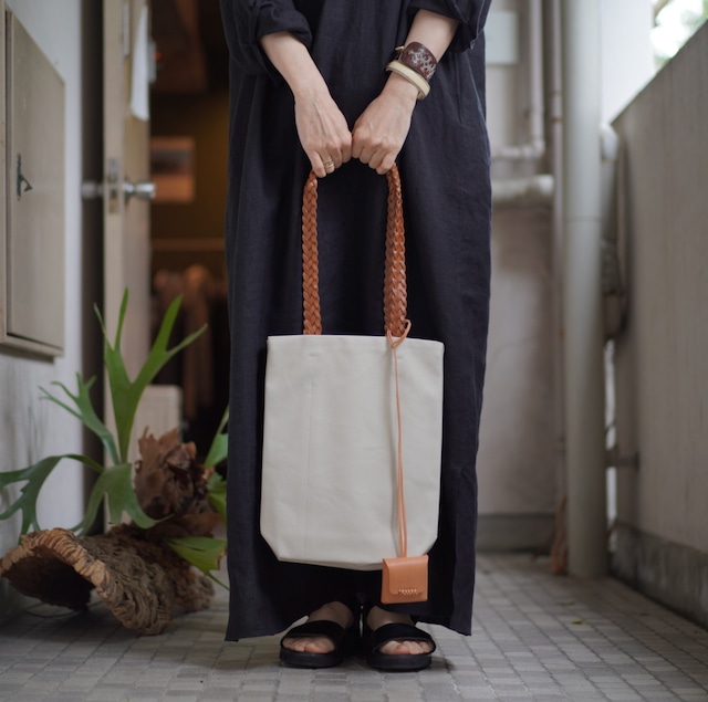 KAMAROAN(カマロアン)Woven Double Tote Ivory