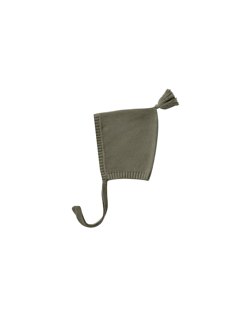 Quincy Mae - knit pixie bonnet / FOREST